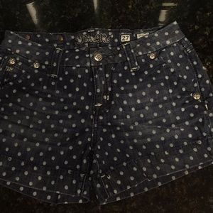 Miss Me denim pokey dot shorts size 27